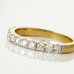 Demi Alliance Pristina Or Jaune Diamant Synth&eacute;tique - Alliances avec pierres Femme | Marc Orian