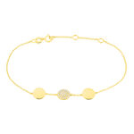Bracelet Rosette Or Jaune Oxyde De Zirconium - Bracelets Medailles Femme | Marc Orian