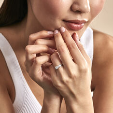 Bague Kate Or Blanc Diamant - Parure de mariage Femme | Marc Orian