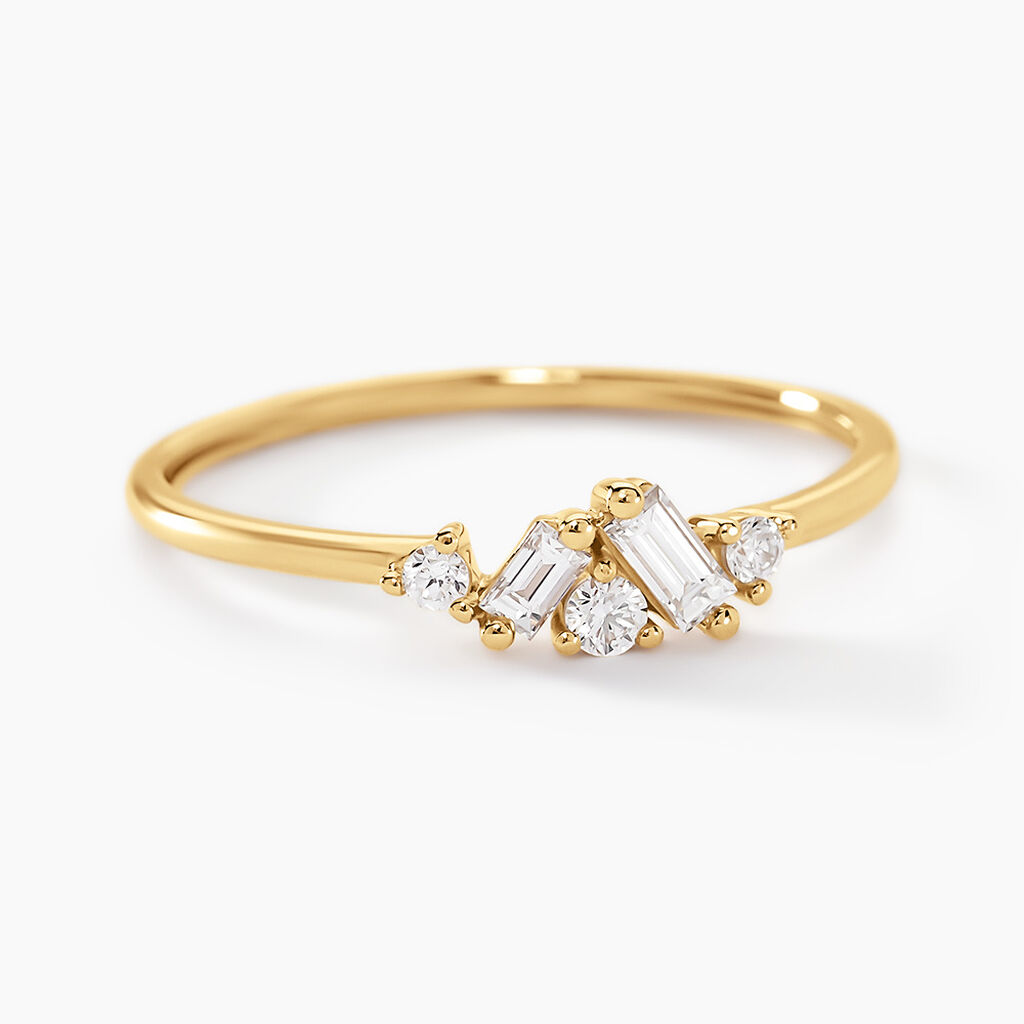 Bague Antigonus Or Jaune Diamant Synth&eacute;tique - Solitaires Femme | Marc Orian