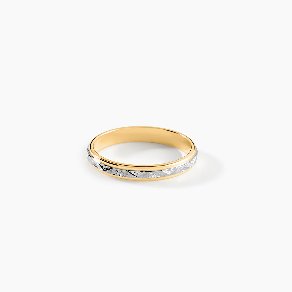 Alliance Cesarius Ruban Plat Or Bicolore - Alliances duo Unisex | Marc Orian
