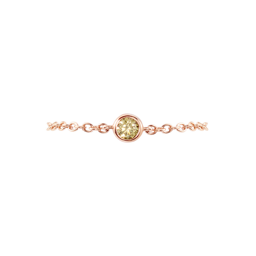 Bague Chaine Madalyn Argent Rose Oxyde De Zirconium - Solitaires Femme | Marc Orian