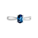 Bague Hama Or Blanc Topaze Et Oxyde De Zirconium - Bagues pierres fines Femme | Marc Orian