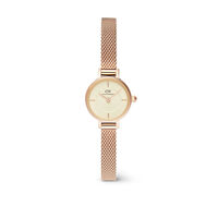 cadran rose fond champagne bracelet acier rose