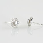 Boucles D'oreilles Puces Star Or Blanc Oxyde De Zirconium - Puces Femme | Marc Orian
