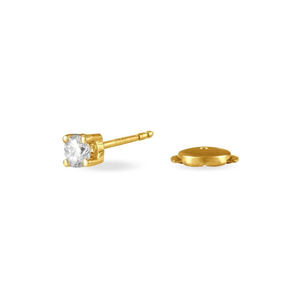 Boucles D'oreilles Puces Victoria Or Jaune Diamant - Puces Femme | Marc Orian