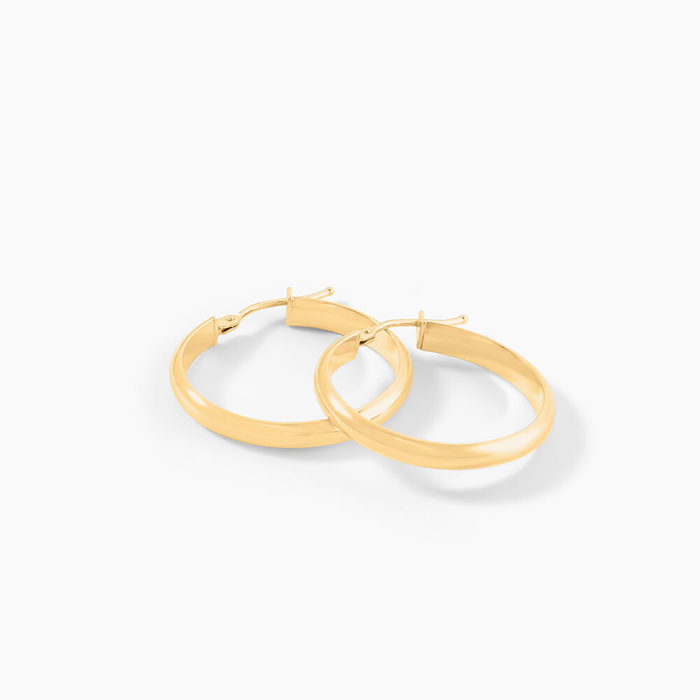 Créoles Shalana Lisses Demi Jonc Or Jaune - Créoles Femme | Marc Orian