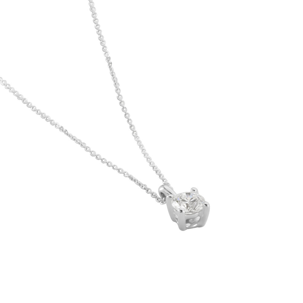 Collier Aphrodite Or Blanc Diamant Synthetique - Colliers avec pierres Femme | Marc Orian