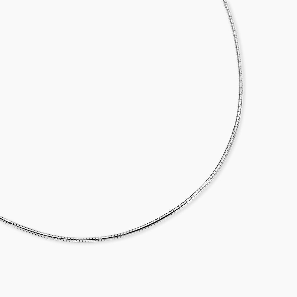 Cha&icirc;ne Kassie Maille Omega Argent Blanc - Colliers fantaisie Femme | Marc Orian