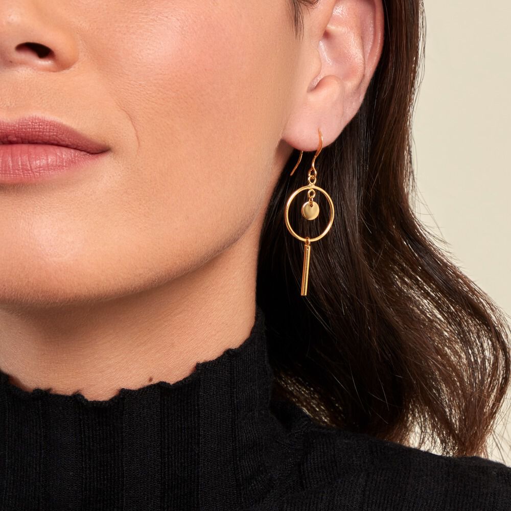 Boucles D'oreilles Pendantes Trixie Plaqué Or Jaune - Pendantes Femme | Marc Orian