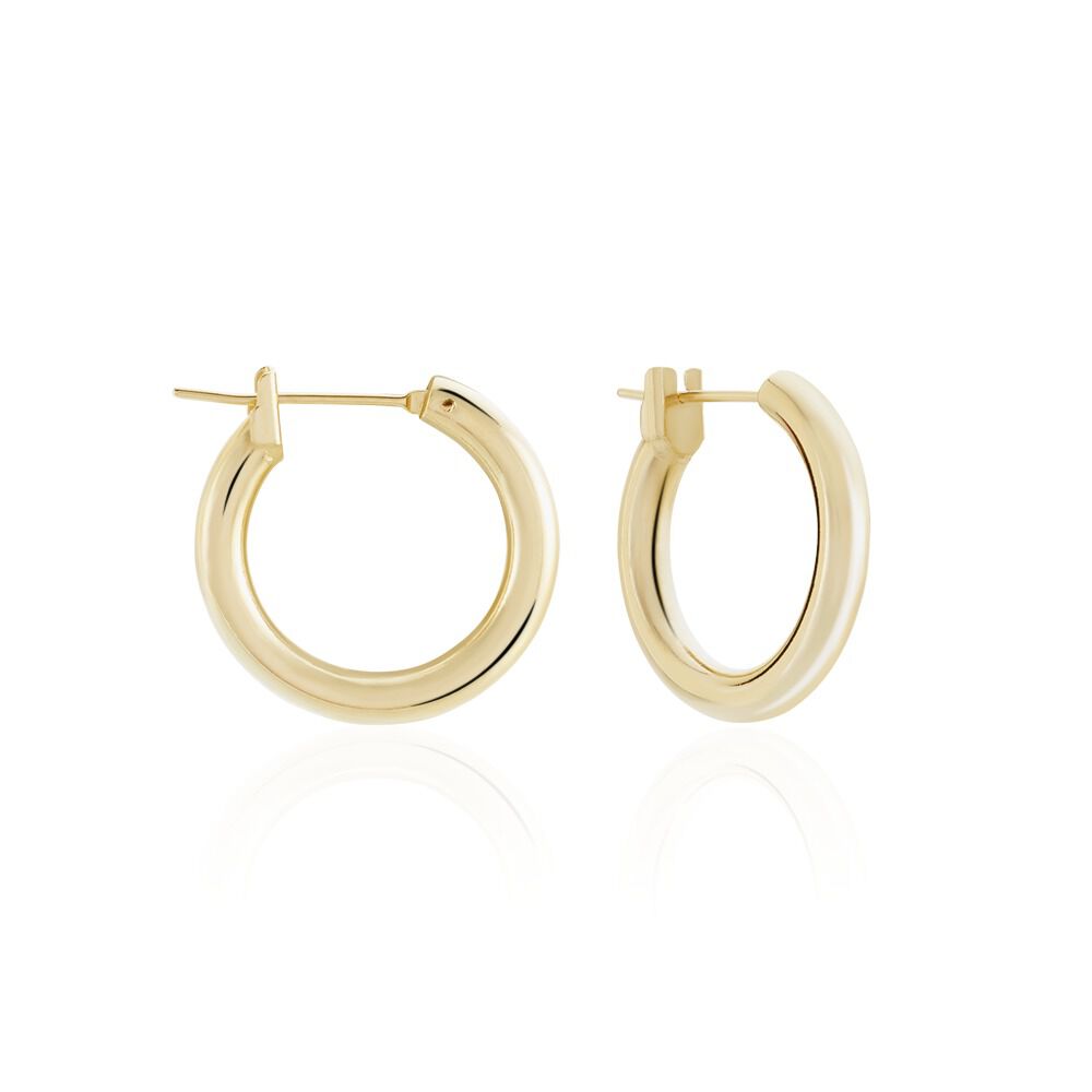 Créoles Adalie Lisse Plaqué Or Jaune - Créoles Femme | Marc Orian