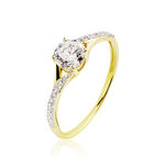 Bague Evita Or Jaune Oxyde De Zirconium - Solitaires Femme | Marc Orian