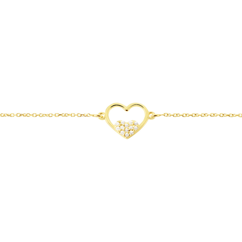 Bracelet Or Jaune Saponaire Oxydes De Zirconium - Bracelets chaînes Enfant | Marc Orian