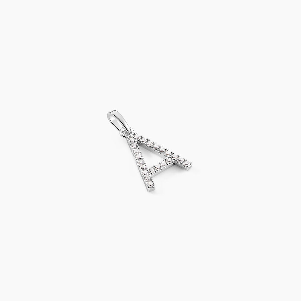 Pendentif Klementine Or Blanc Oxyde De Zirconium - Pendentifs Femme | Marc Orian