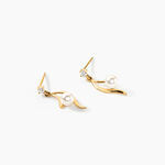 Boucles D'oreilles Pendantes Orientale Or Jaune Perle De Culture - Boucles d'oreilles mariage Femme | Marc Orian