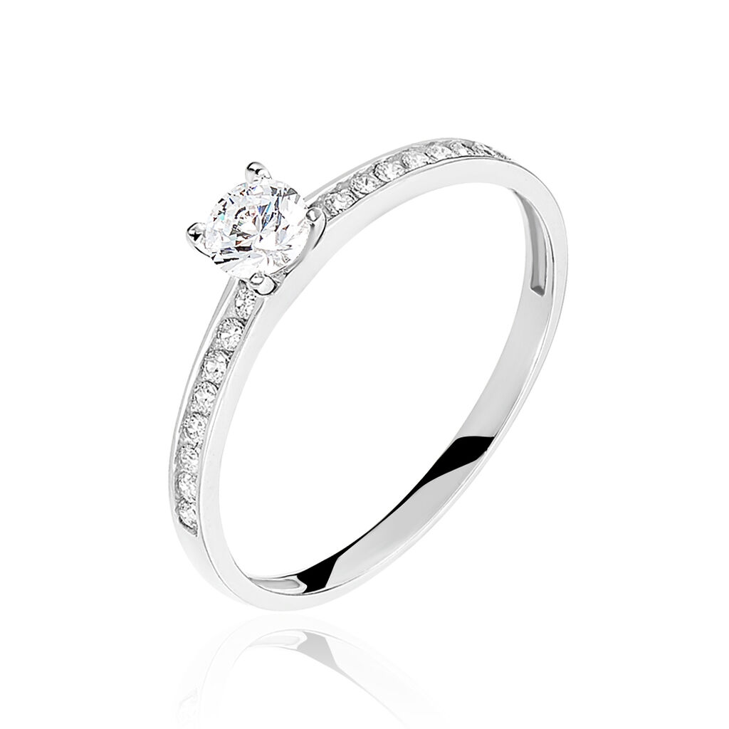 Bague Harem Or Blanc Oxyde De Zirconium - Bagues Solitaire Femme | Marc Orian