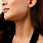 Cr&eacute;oles Croissant Argent Blanc - Cr&eacute;oles Femme | Marc Orian