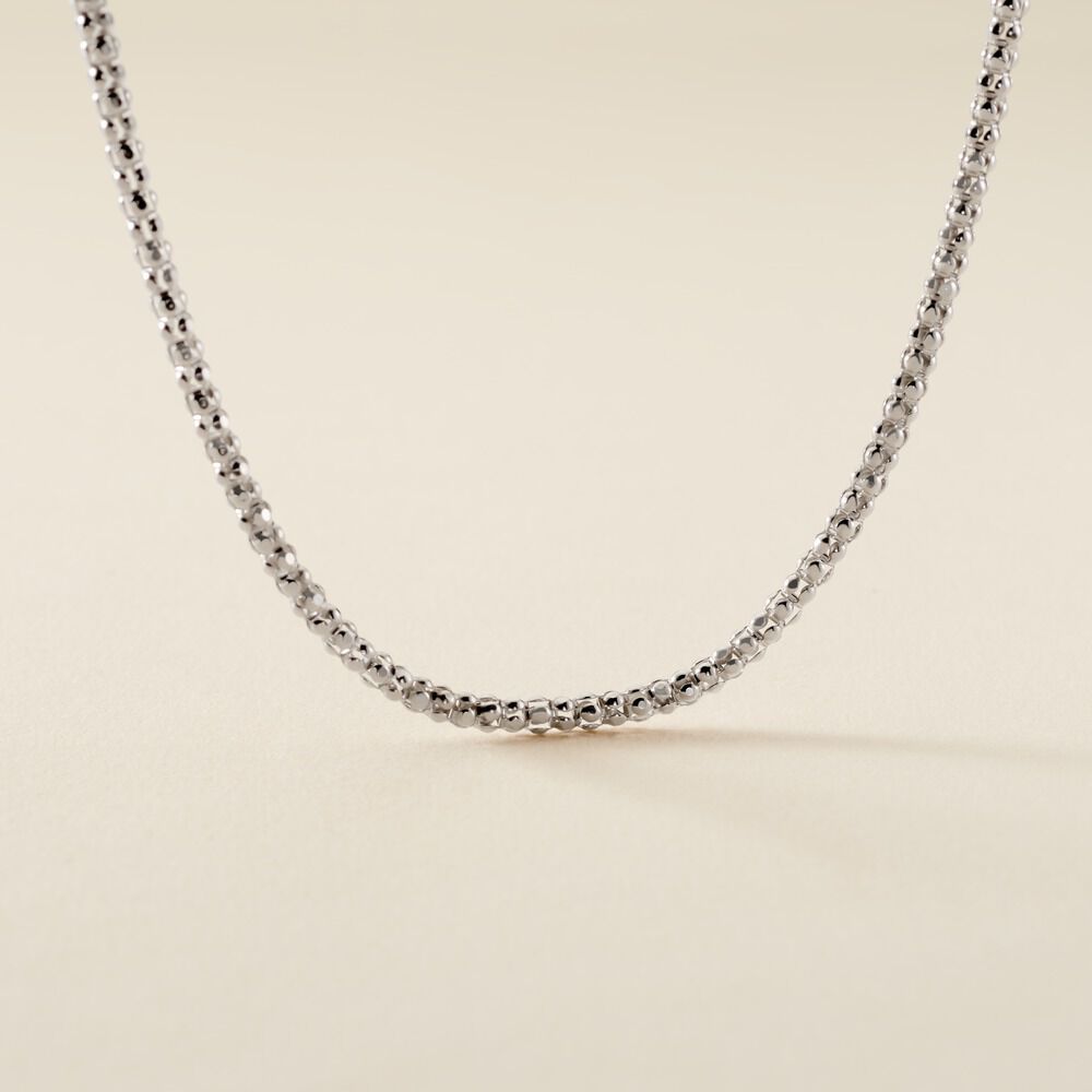 Chaine Nahila Argent Blanc - Chaines Femme | Marc Orian