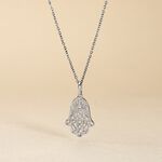 Pendentif Luce-marie Argent Blanc - Bijoux fantaisie Femme | Marc Orian