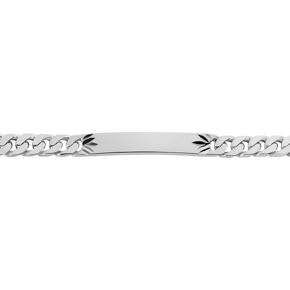 Bracelet Identité Casper Argent Blanc - Gourmettes Femme | Marc Orian