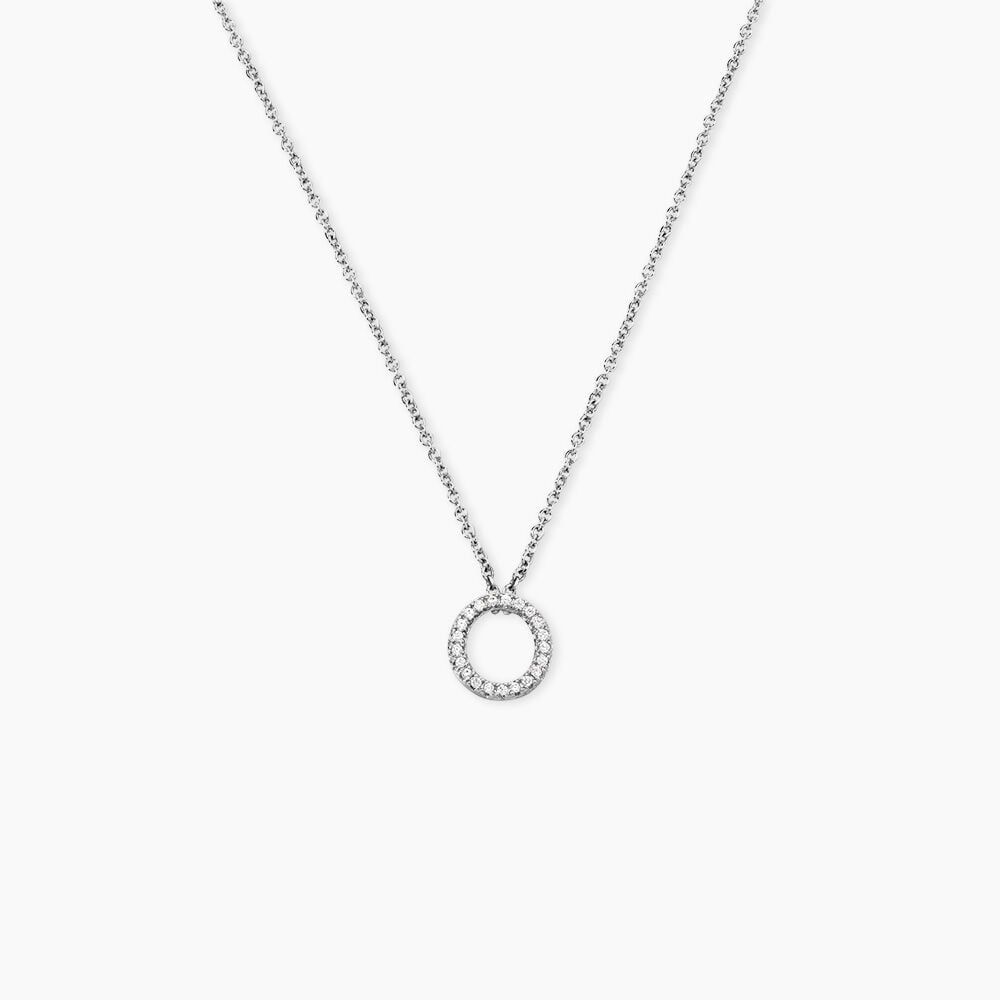 Collier Enorig Argent Blanc Oxyde De Zirconium - Colliers avec pierres Femme | Marc Orian