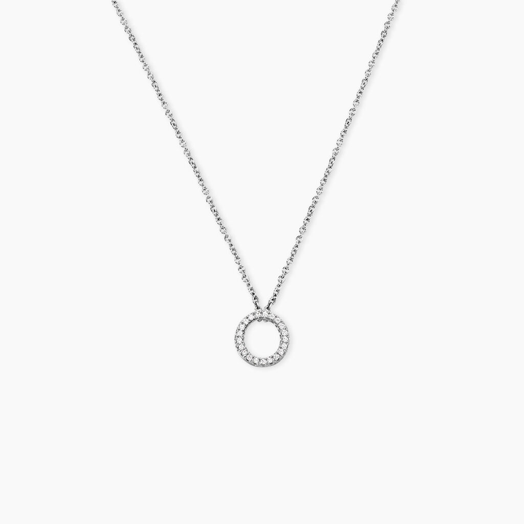 Collier Enorig Argent Blanc Oxyde De Zirconium - Colliers avec pierres Femme | Marc Orian