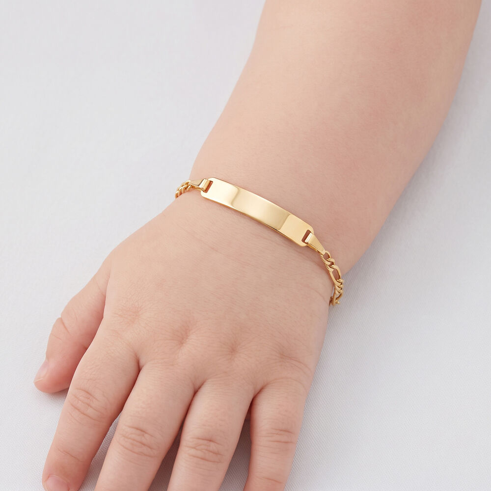 Bracelet Identite Bebe Or Jaune Bartolomee - Gourmettes Enfant | Marc Orian