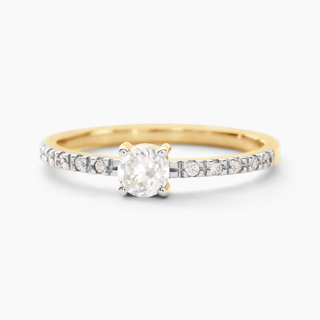 Bague Solitaire Servana Or Jaune Oxyde De Zirconium - Bagues Solitaire Femme | Marc Orian