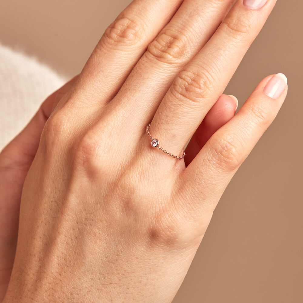 Bague Chaine Madalyn Argent Rose Oxyde De Zirconium FADFRZS020L Marc Orian Bijouterie en ligne