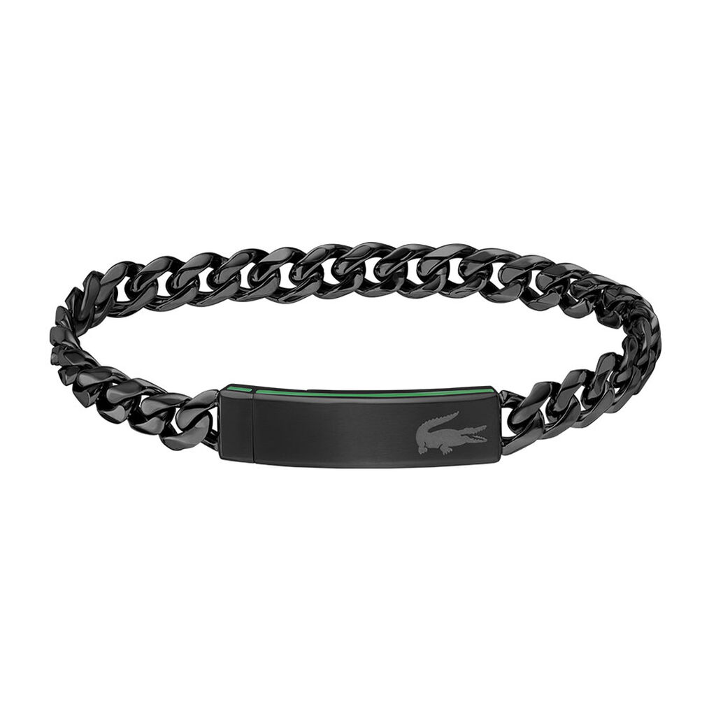Bracelet Lacoste Baseline Acier Noir - Bracelets cha&icirc;nes Homme | Marc Orian
