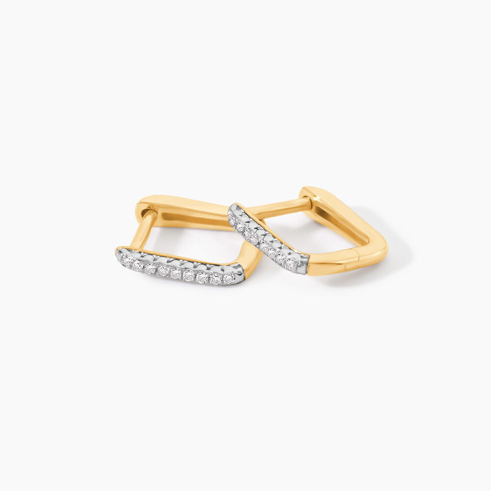 Cr&eacute;oles Daire Or Jaune Diamant - Cr&eacute;oles Femme | Marc Orian