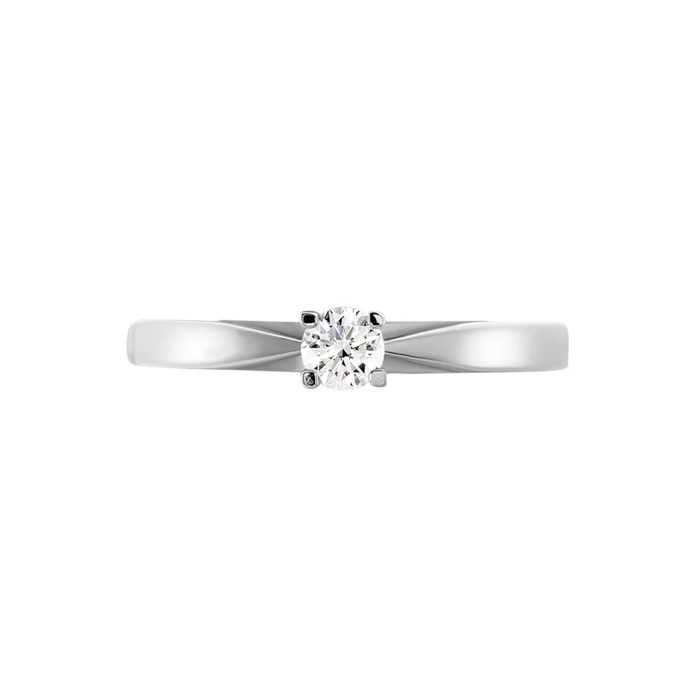 Bague Solitaire Celina Or Blanc Diamant - Solitaires Femme | Marc Orian