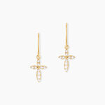 Boucles D'oreilles Pendantes Chastity Or Jaune Oxyde De Zirconium - Pendantes Femme | Marc Orian