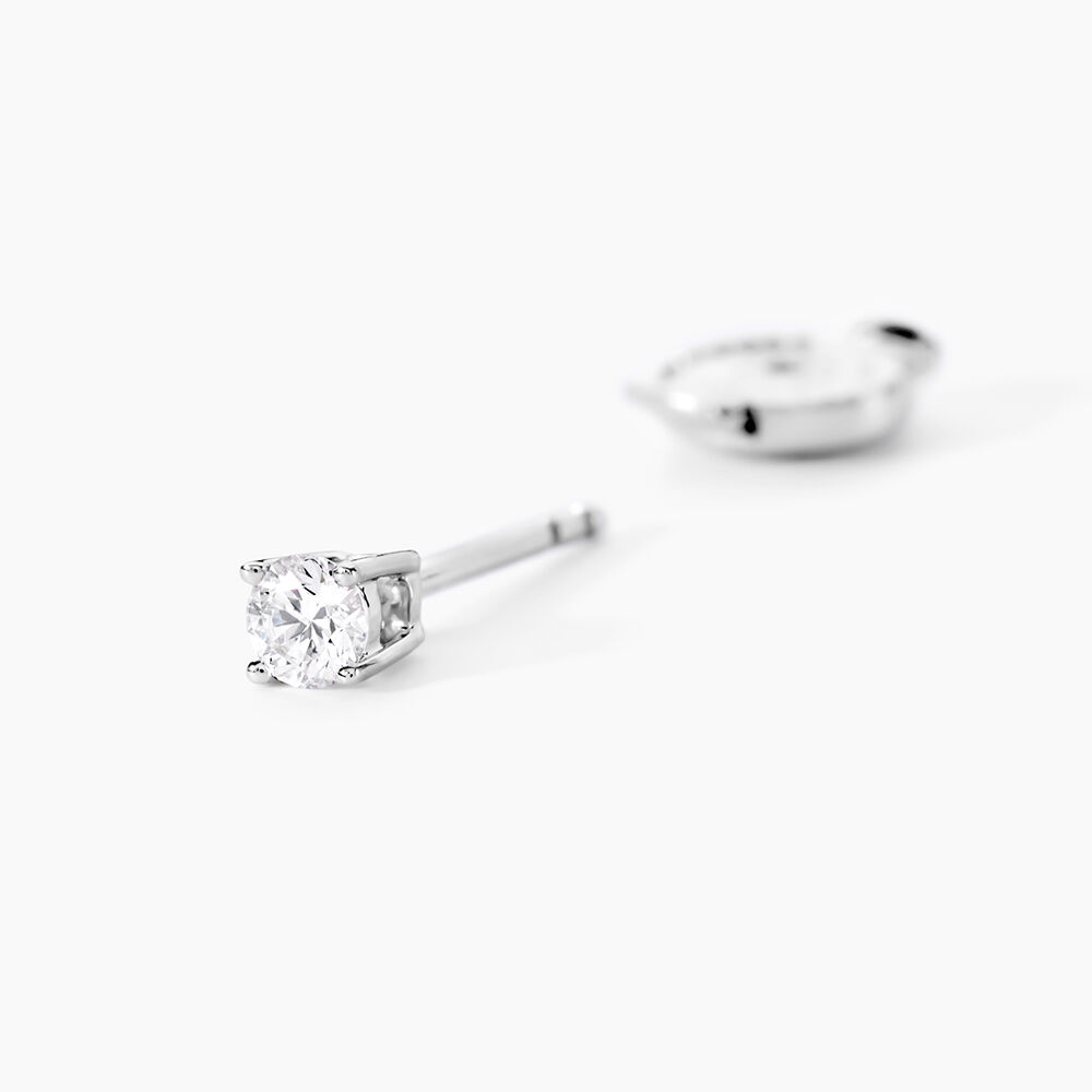 Boucles D'oreilles Puces One Or Jaune Diamants - Boucles d'oreilles mariage Femme | Marc Orian