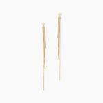 Boucles D'oreilles Pendantes Carrine Or Jaune Oxyde De Zirconium - Pendantes Femme | Marc Orian