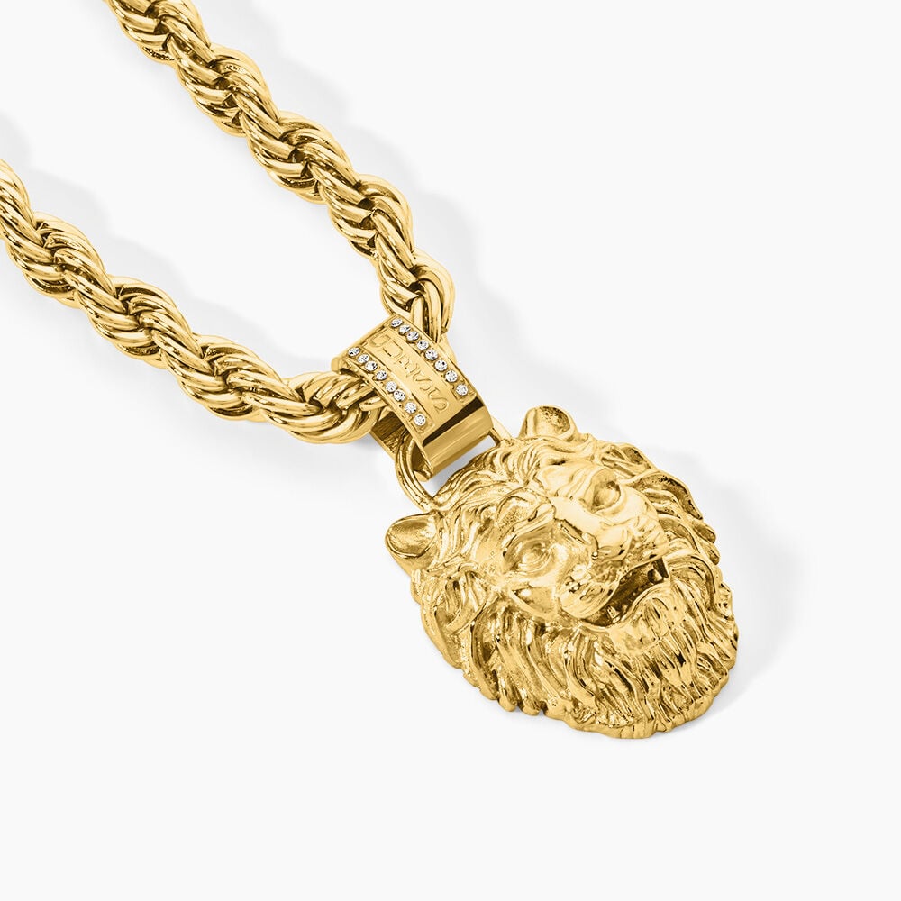 Collier Guess Lion King Acier Jaune - Colliers ete Homme | Marc Orian