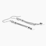Boucles D'oreilles Pendantes Magel Argent Blanc - Pendantes Femme | Marc Orian
