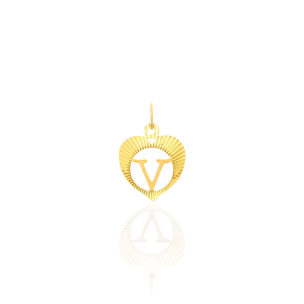 Pendentif Eudocie Coeur Lettre Or Jaune - Pendentifs Famille | Marc Orian