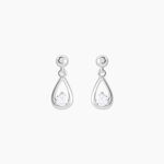 Boucles D'oreilles Puces Bethilda Argent Blanc Oxyde De Zirconium - Puces Femme | Marc Orian