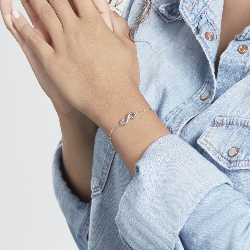 Bracelet Flavia Argent Blanc - Bracelets chaînes Femme | Marc Orian