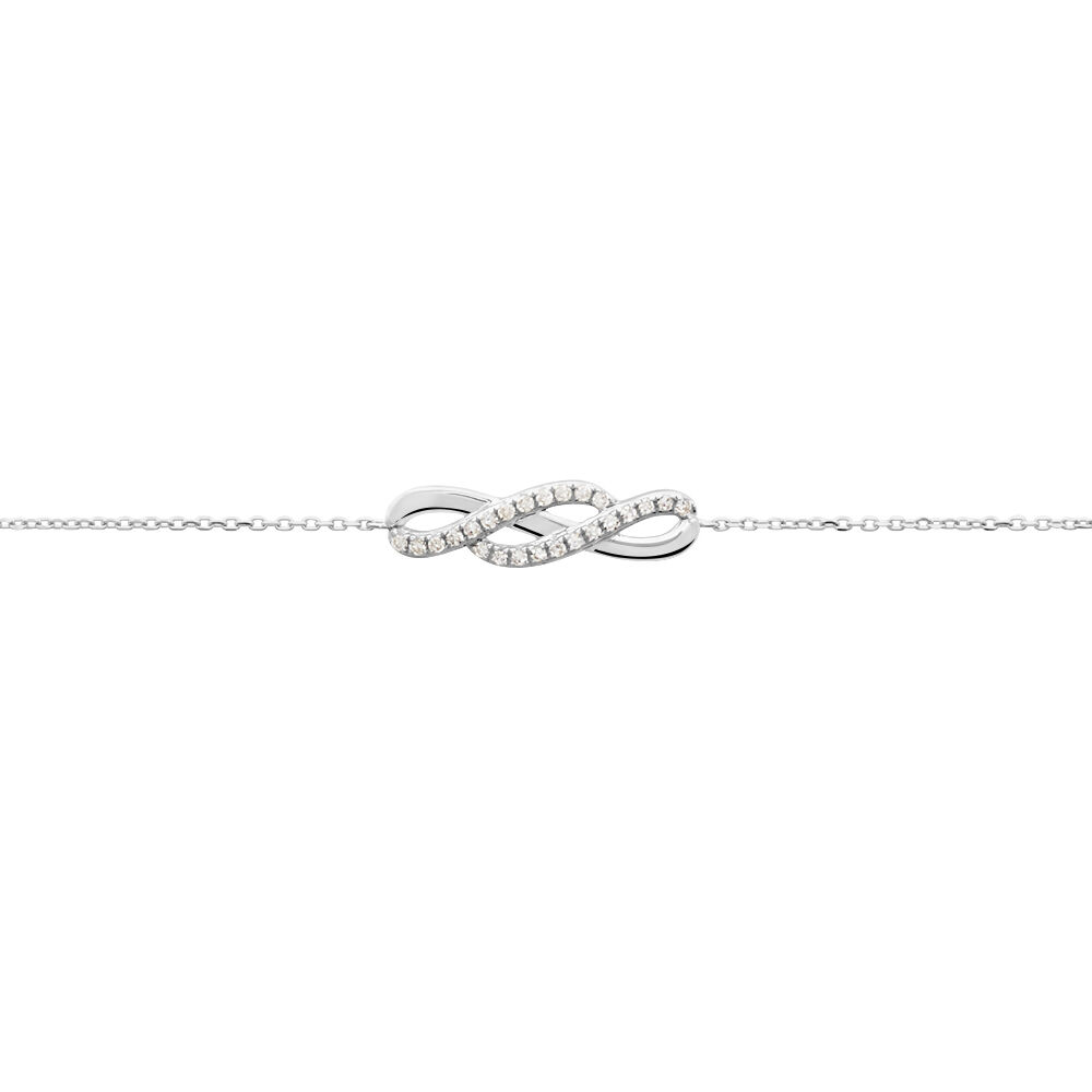 Bracelet Ursulla Or Blanc Diamant - Bracelets chaînes Femme | Marc Orian