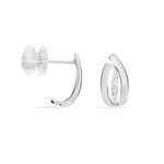 Boucles D'oreilles Puces Aelis Or Blanc Diamant - Puces Femme | Marc Orian
