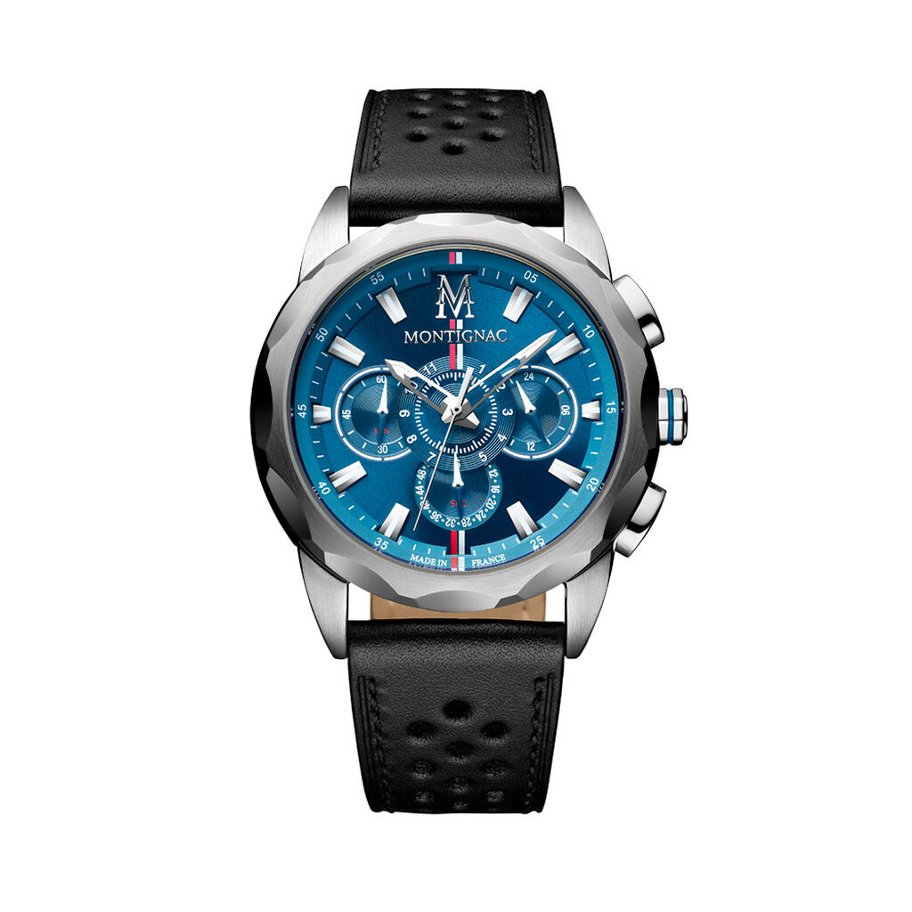 Montre Montignac Round Multifonction Bleu - Montres étanches Homme | Marc Orian