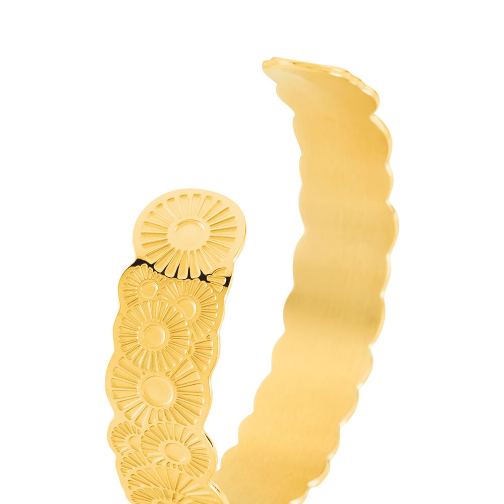 Bracelet Jonc Imagine Florette Acier Jaune - Bracelets joncs Femme | Marc Orian