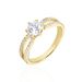 Bague Solitaire Plaqué Or Jaune Melaina Oxyde De Zirconium - Bagues Solitaire Femme | Marc Orian