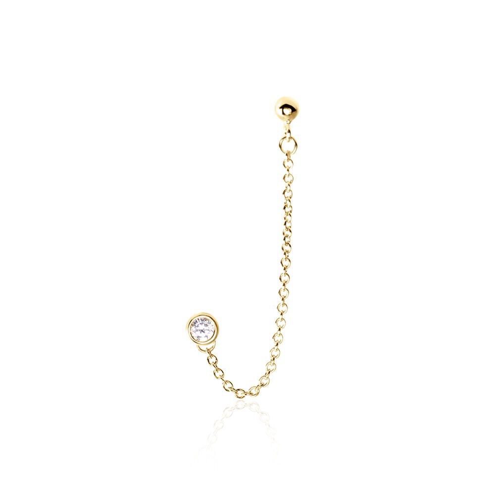 Bijoux D'oreille Unitaire Pendante Plaqu&eacute; Or Jaune Dofi Oxyde - Piercings d'oreilles Femme | Marc Orian