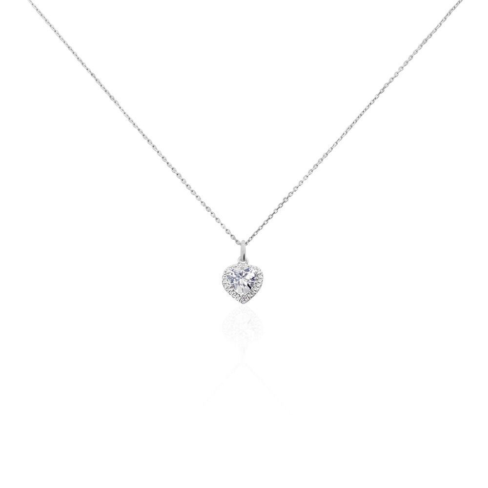 Collier Dari Or Blanc Oxyde De Zirconium - Colliers avec pierres Femme | Marc Orian