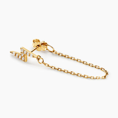 Boucle D'oreille Unitaire Fionola Or Jaune Oxyde De Zirconium - Piercings d'oreilles Femme | Marc Orian