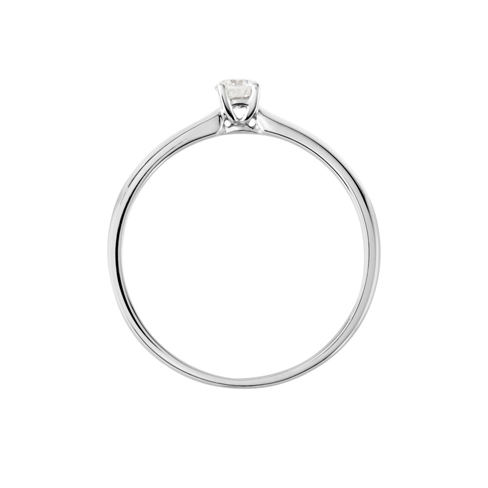 Bague Solitaire Flora Or Blanc Diamant - Solitaires Femme | Marc Orian