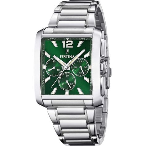 Montre Festina On The Square Chrono Vert - Montres classiques Homme | Marc Orian